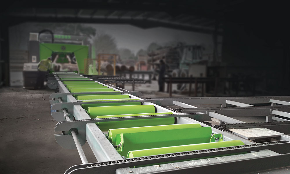 piliarska linka na mäkké drevo vo Walese